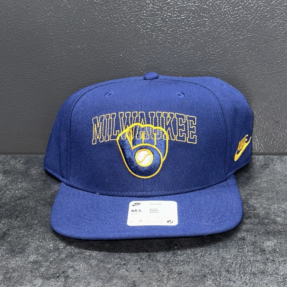 Milwaukee Brewers Nike‎ Pro SnapBack Adjustable Hat Cap MLB Baseball Dri-fit New